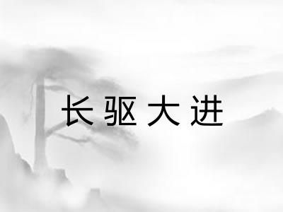 长驱大进