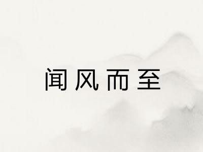 闻风而至