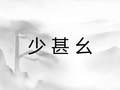 少甚幺