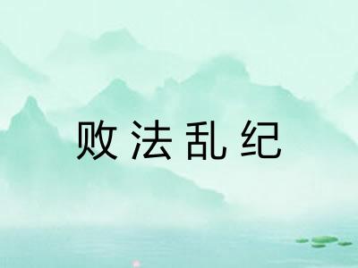 败法乱纪