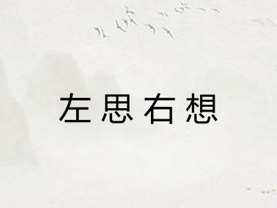 左思右想