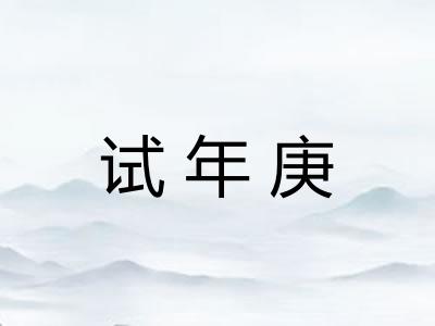 试年庚