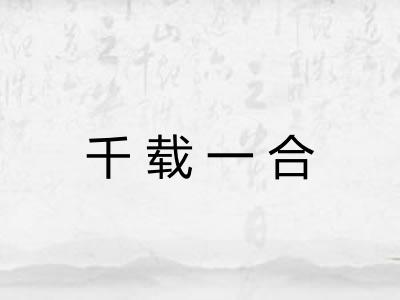 千载一合
