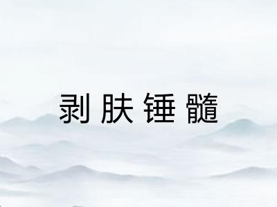 剥肤锤髓