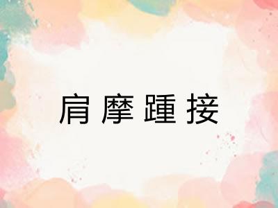 肩摩踵接