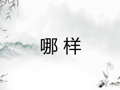 哪样