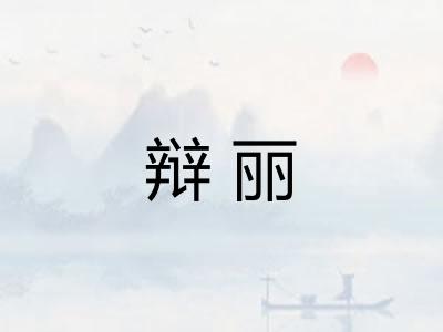 辩丽