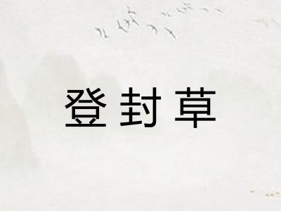 登封草