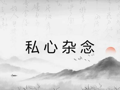 私心杂念