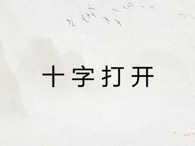 十字打开