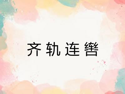 齐轨连辔