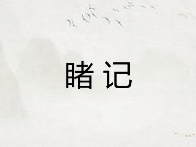 睹记