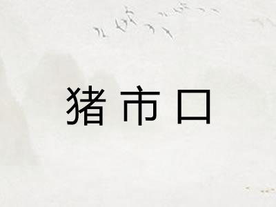 猪市口