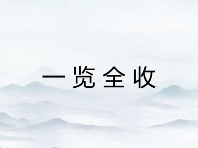 一览全收