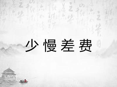 少慢差费