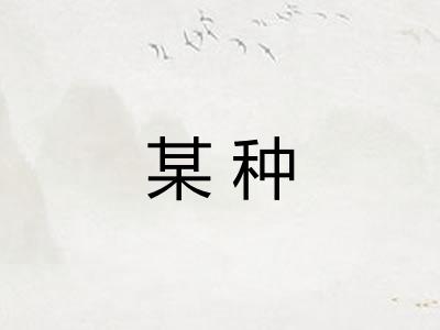 某种