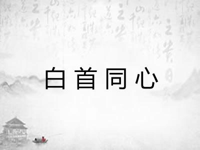 白首同心