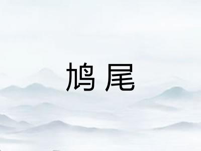 鸠尾