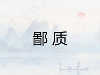 鄙质