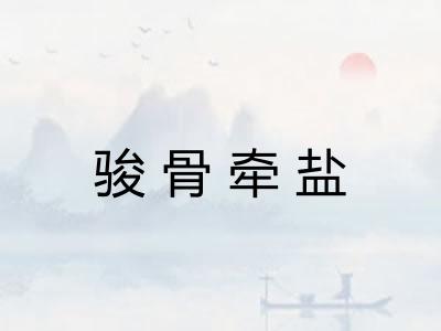 骏骨牵盐