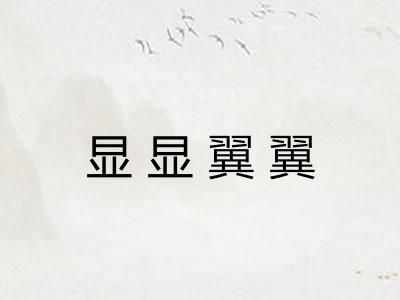 显显翼翼