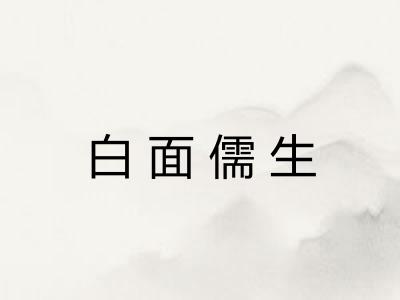 白面儒生