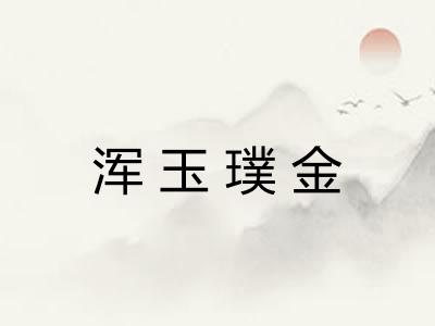 浑玉璞金