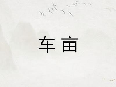 车亩