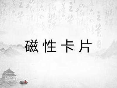 磁性卡片