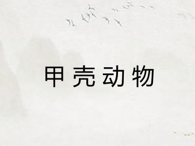 甲壳动物