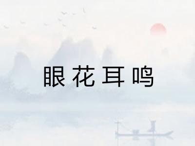 眼花耳鸣