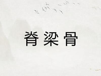 脊梁骨