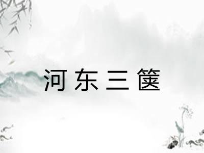 河东三箧