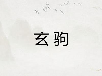 玄驹