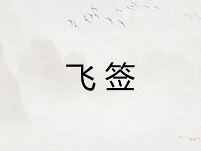飞签