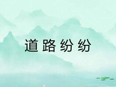 道路纷纷