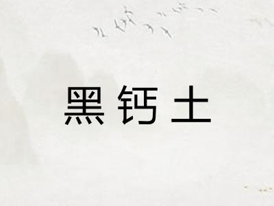黑钙土