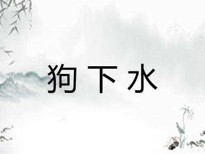 狗下水