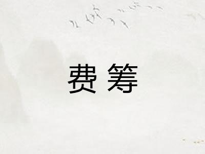 费筹
