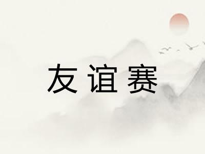 友谊赛