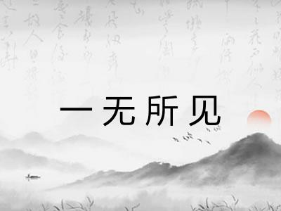 一无所见