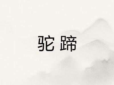驼蹄