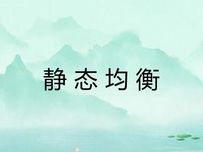 静态均衡