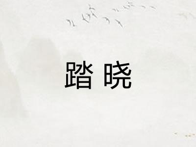 踏晓