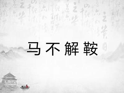 马不解鞍