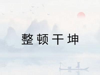整顿干坤