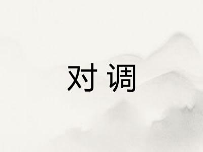 对调