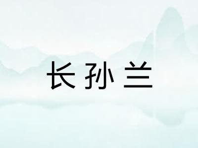 长孙兰