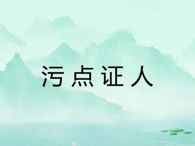 污点证人