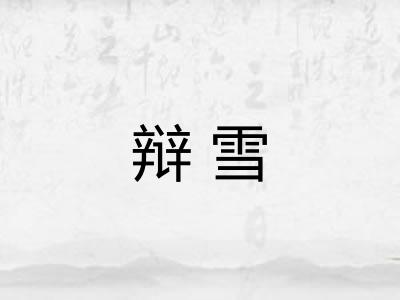 辩雪